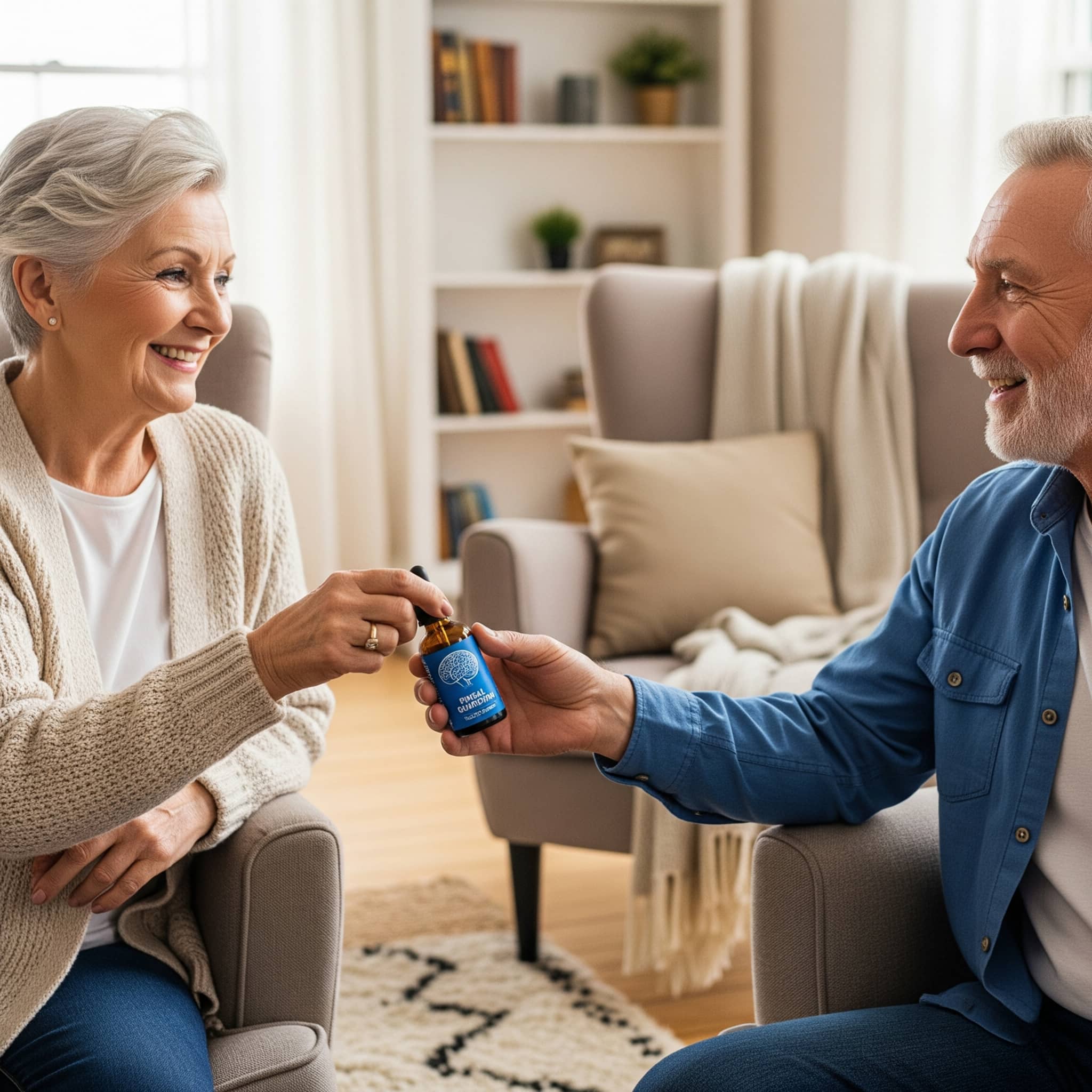 Pineal gland calcification process showing fluoride accumulation and melatonin production decline over time