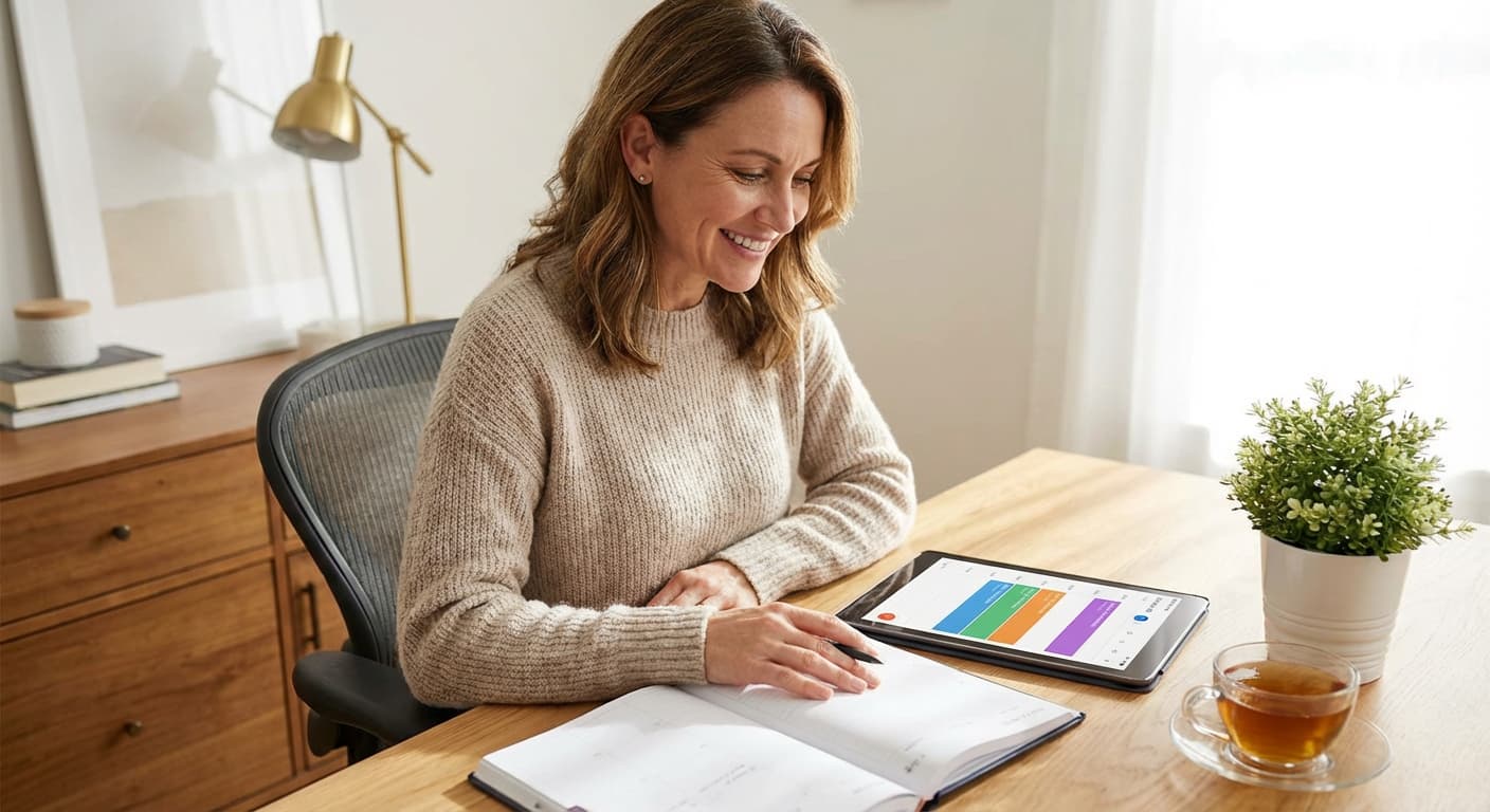 Daily routine schedule showing optimal timing for meditation and lifestyle practices