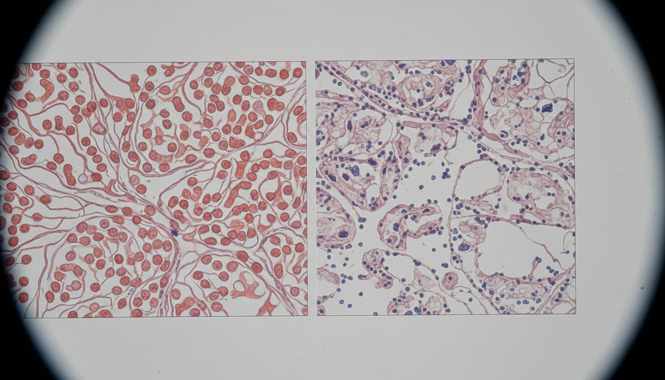 Comparison of healthy brain cells vs cells damaged by excitotoxins showing overstimulation and cell death